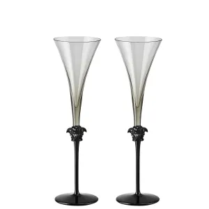 Versace Medusa Lumiere Haze Champagne Flute - Set Of 2