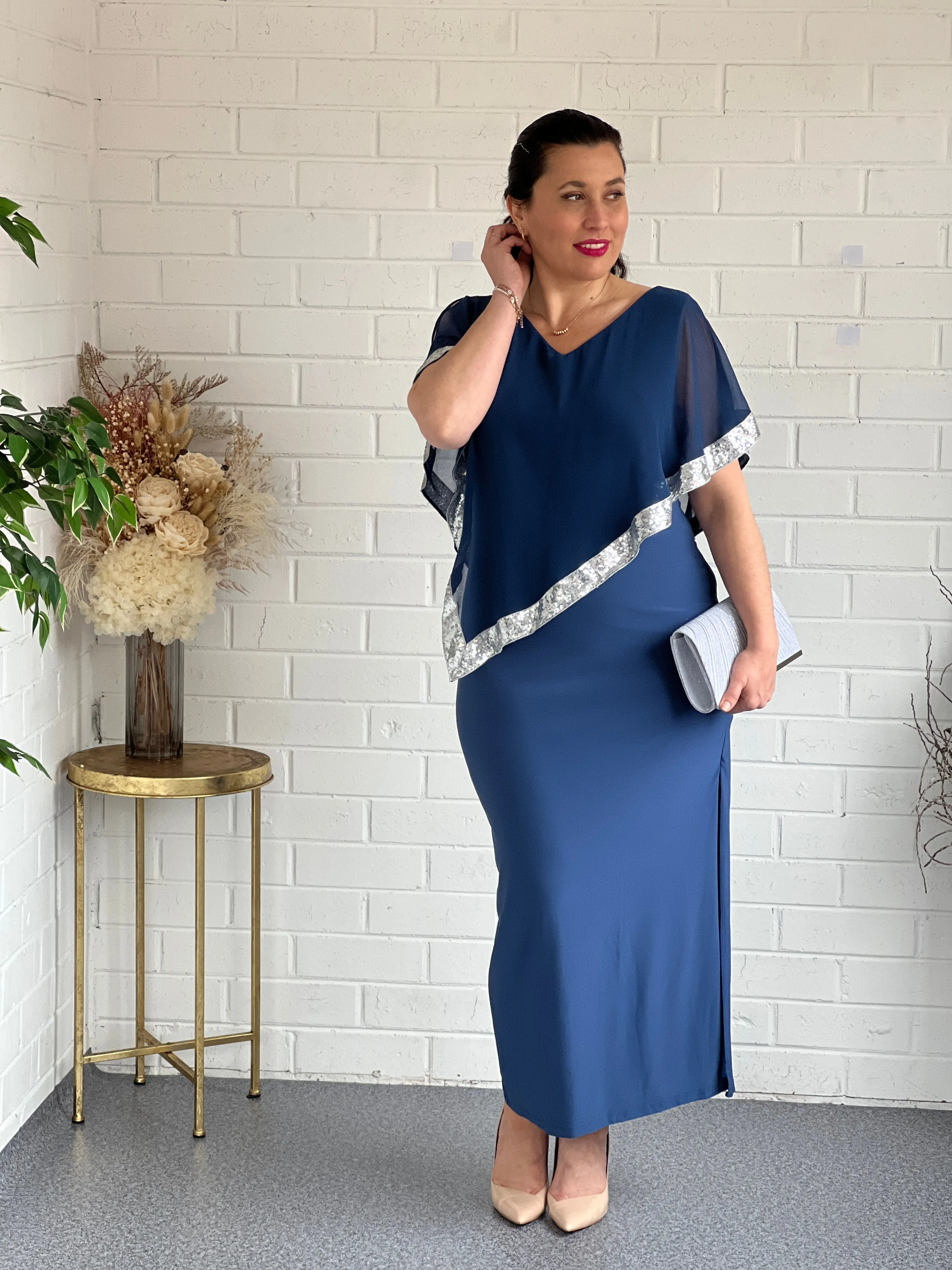 Vesta Blue Evening Dress