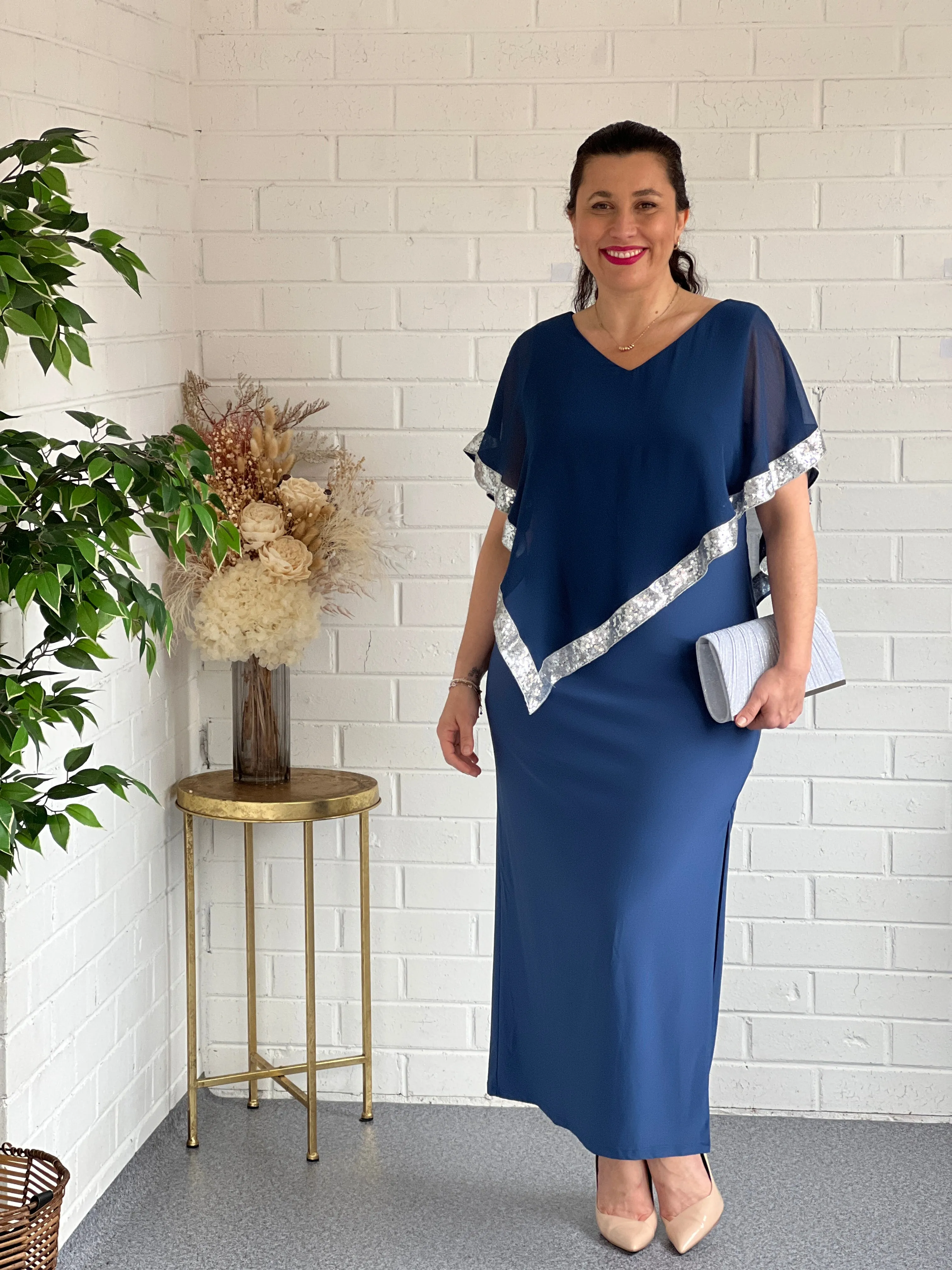 Vesta Blue Evening Dress