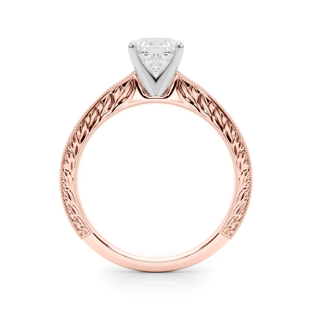 Victoria Cushion Lab Grown Diamond Solitaire Engagement Ring IGI Certified