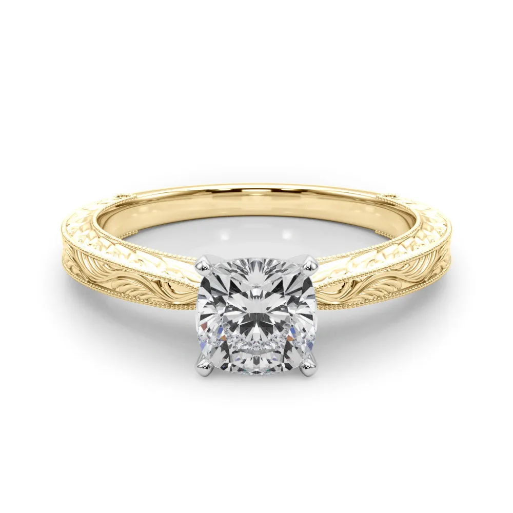 Victoria Cushion Lab Grown Diamond Solitaire Engagement Ring IGI Certified