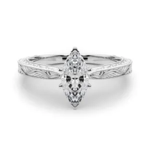 Victoria Marquise Diamond Solitaire Engagement Ring