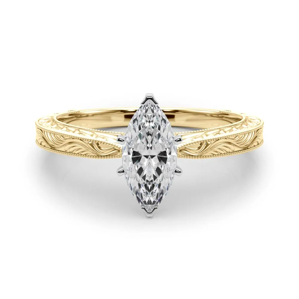 Victoria Marquise Diamond Solitaire Engagement Ring