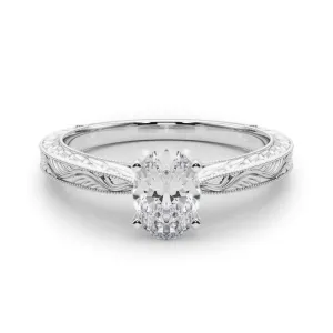 Victoria Oval Diamond Solitaire Engagement Ring