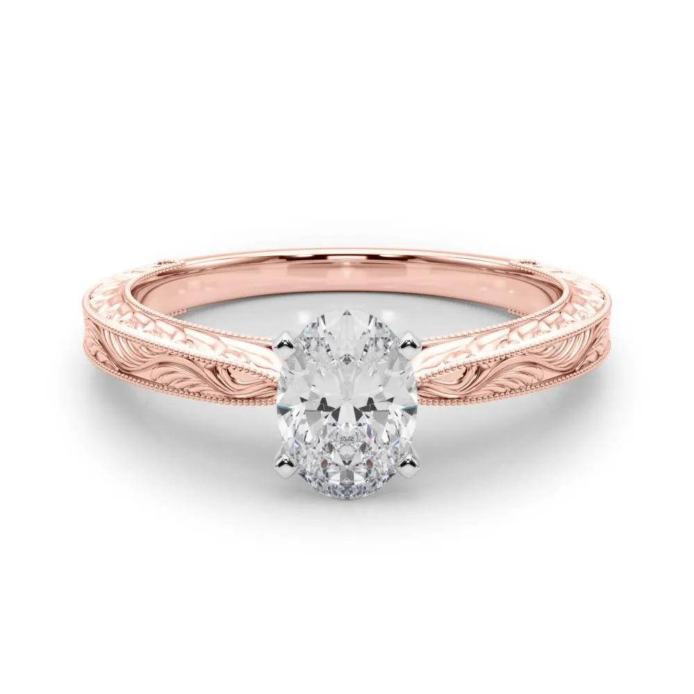Victoria Oval Diamond Solitaire Engagement Ring