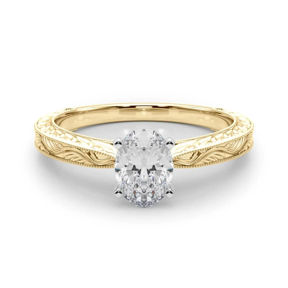 Victoria Oval Diamond Solitaire Engagement Ring