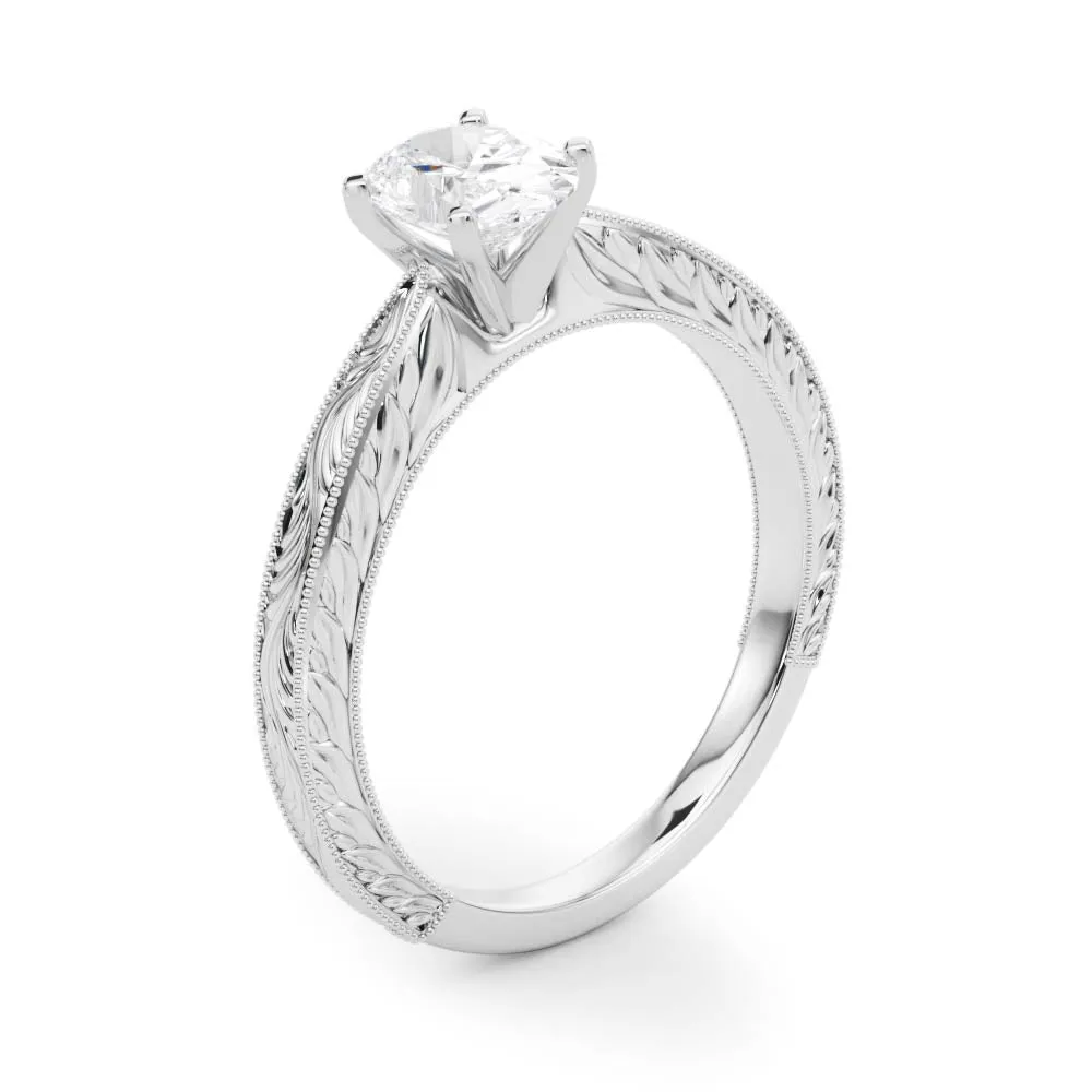 Victoria Oval Diamond Solitaire Engagement Ring