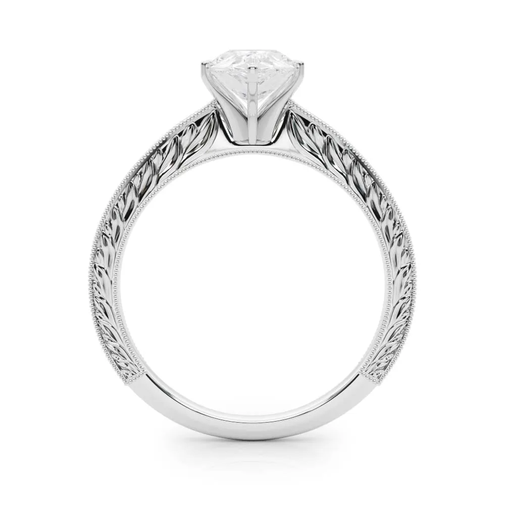 Victoria Pear Diamond Solitaire Engagement Ring