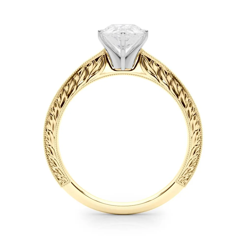 Victoria Pear Diamond Solitaire Engagement Ring