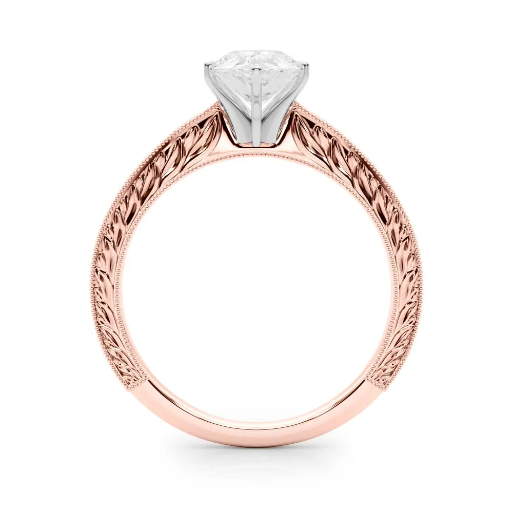 Victoria Pear Diamond Solitaire Engagement Ring