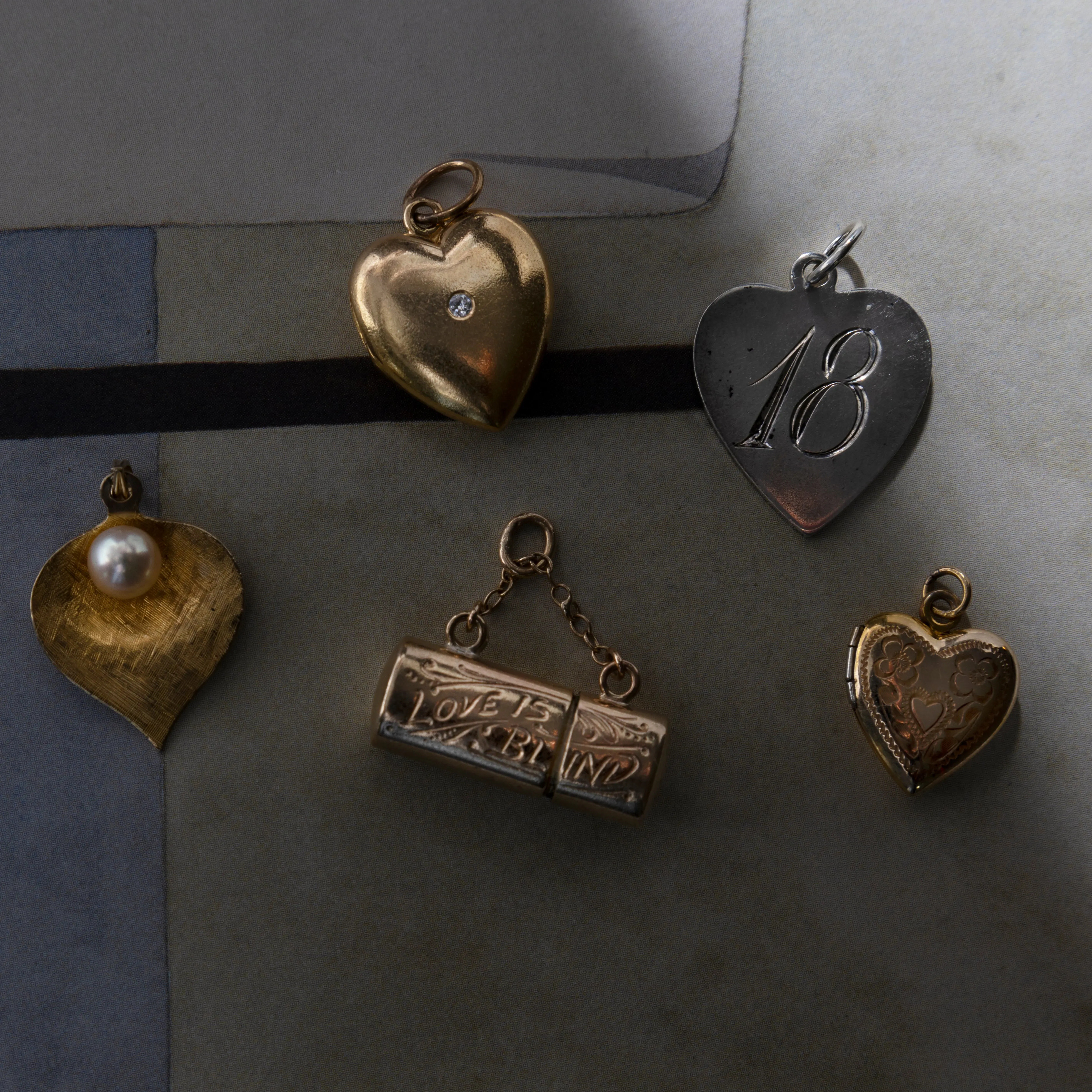 Vintage 14k Pearl Leaf Charm