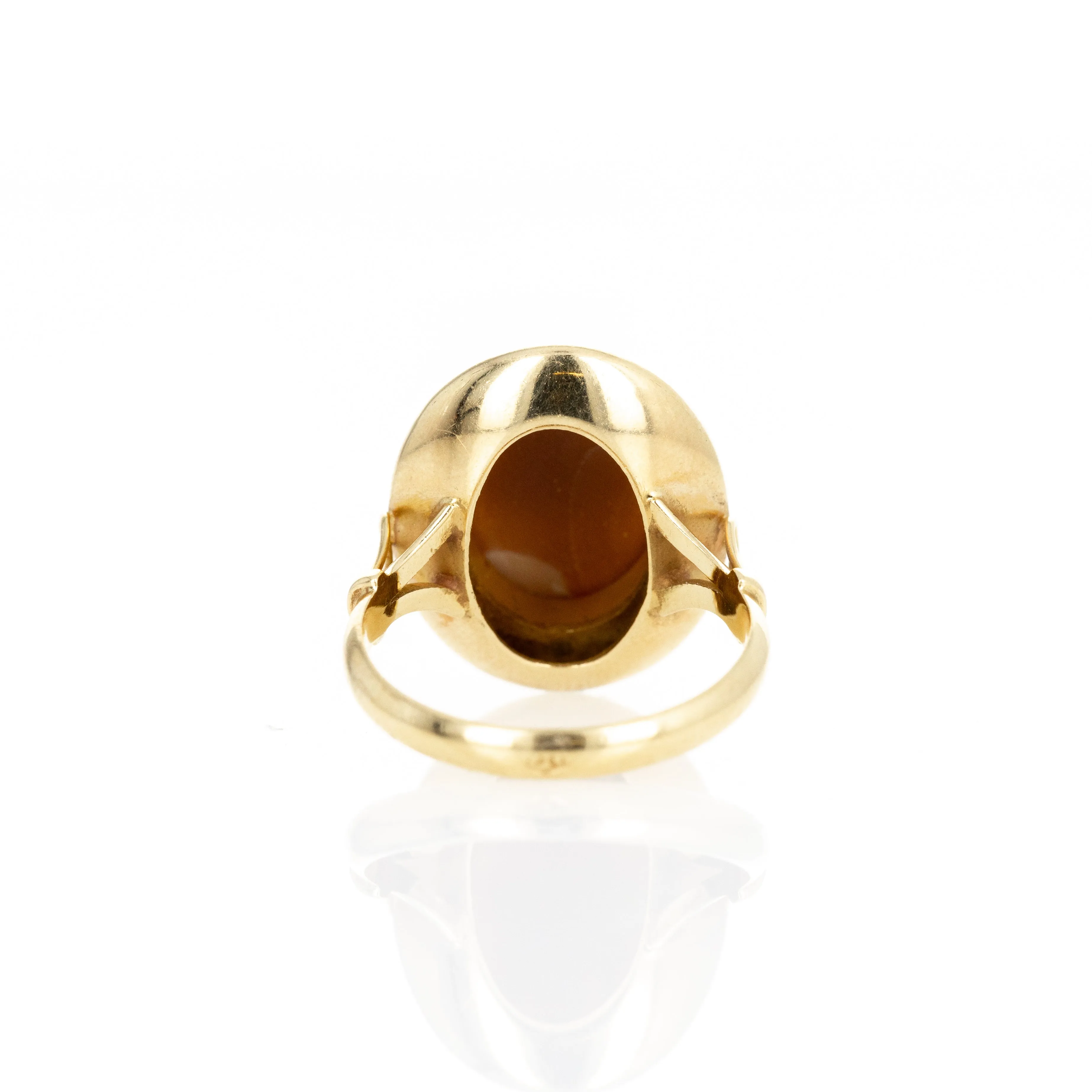 Vintage 18K Yellow Gold ''Three Graces'' Cameo Ring