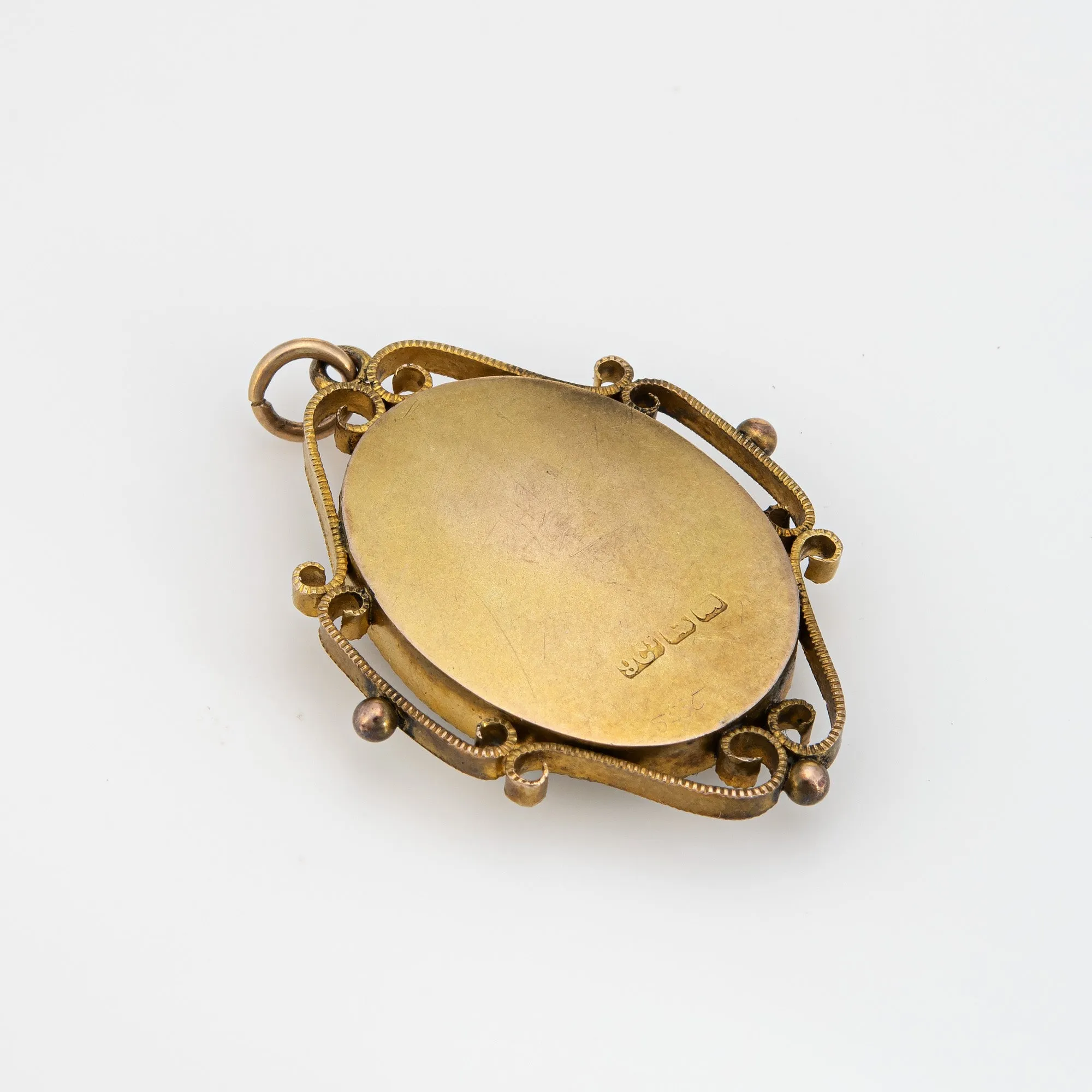 Vintage Art Deco Pendant Kangaroo Cameo 9ct Rose Gold Fine Animal Jewelry
