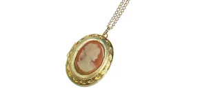 Vintage Gold Cameo Locket