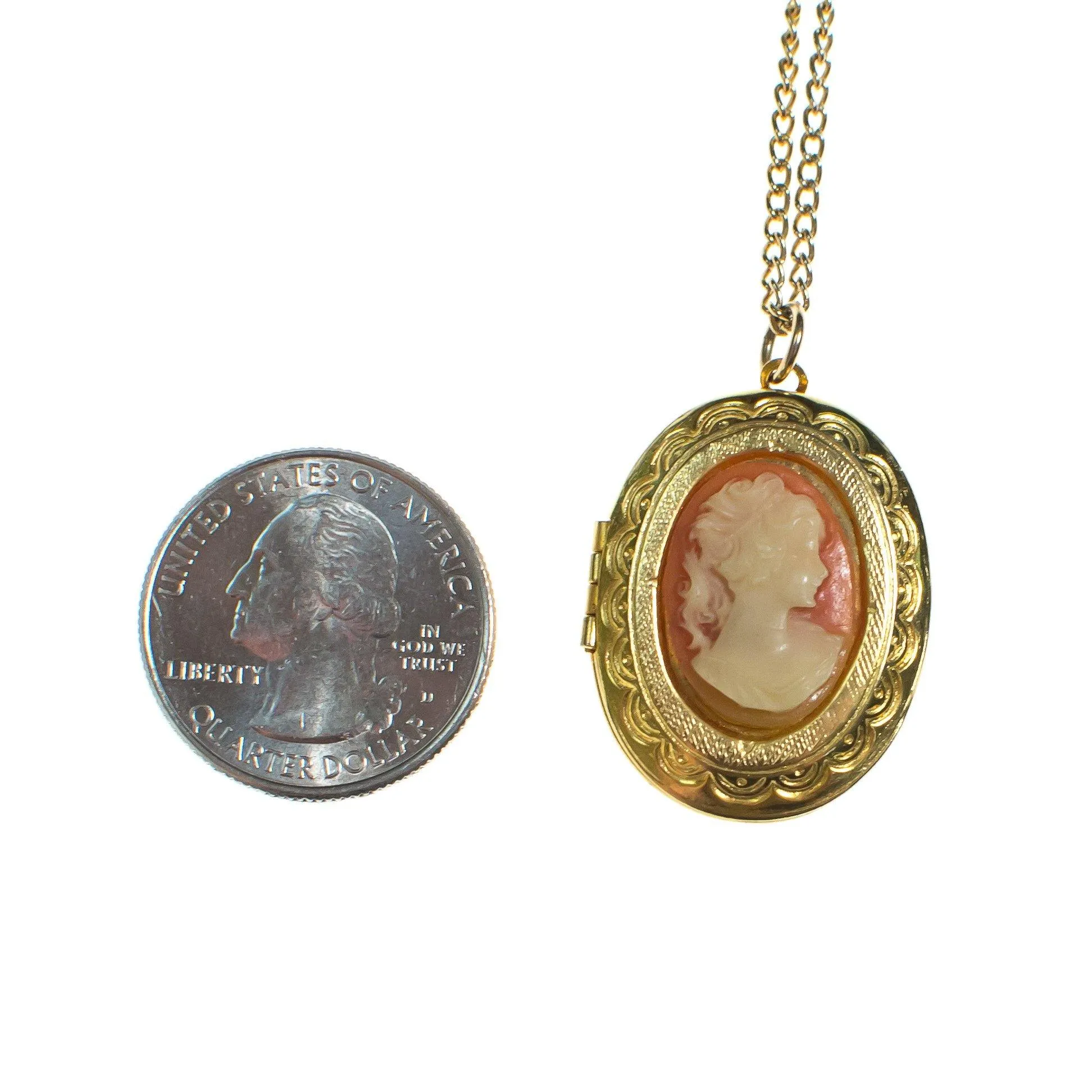 Vintage Gold Cameo Locket