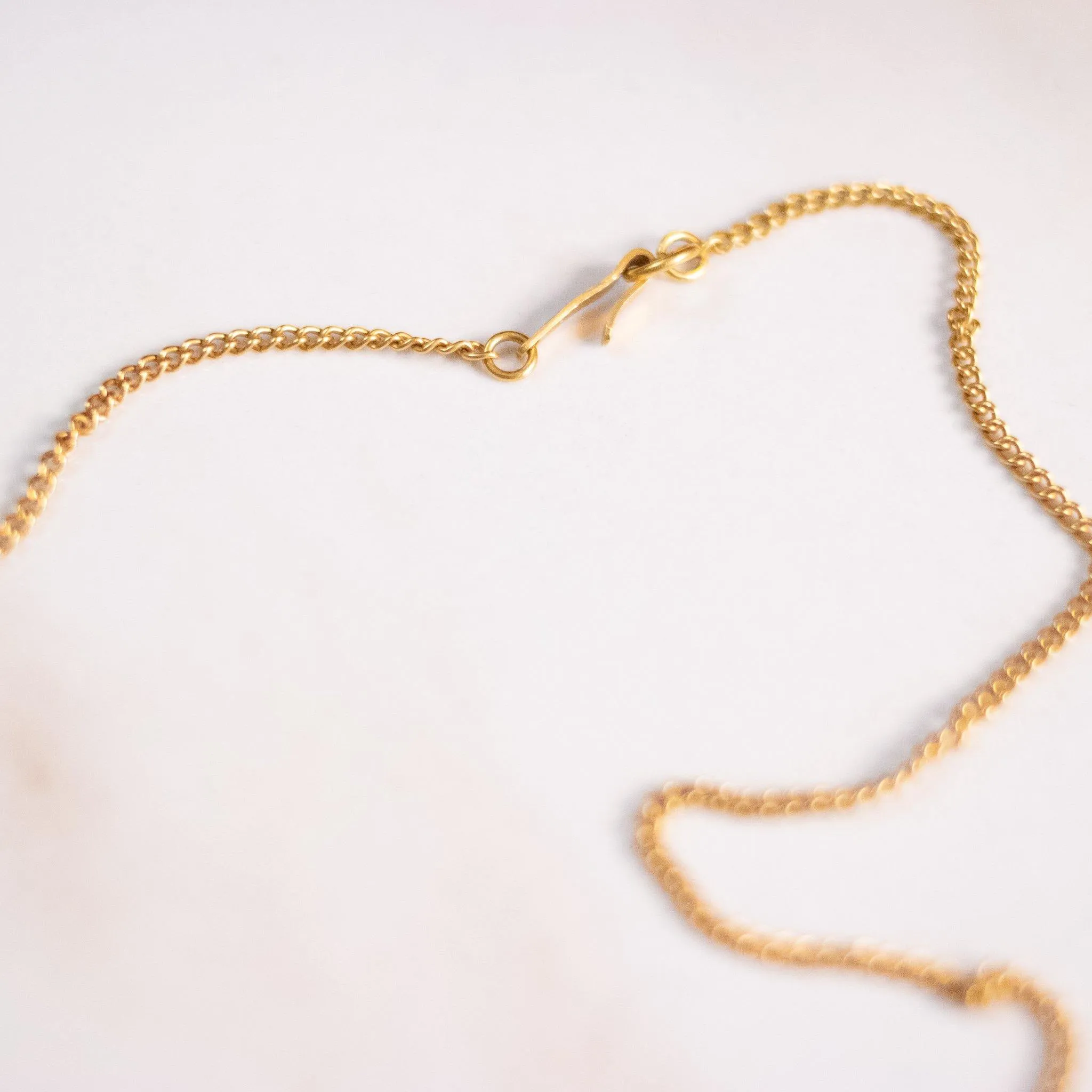 Vintage Gold Mythological Crystal Carved Cameo Necklace