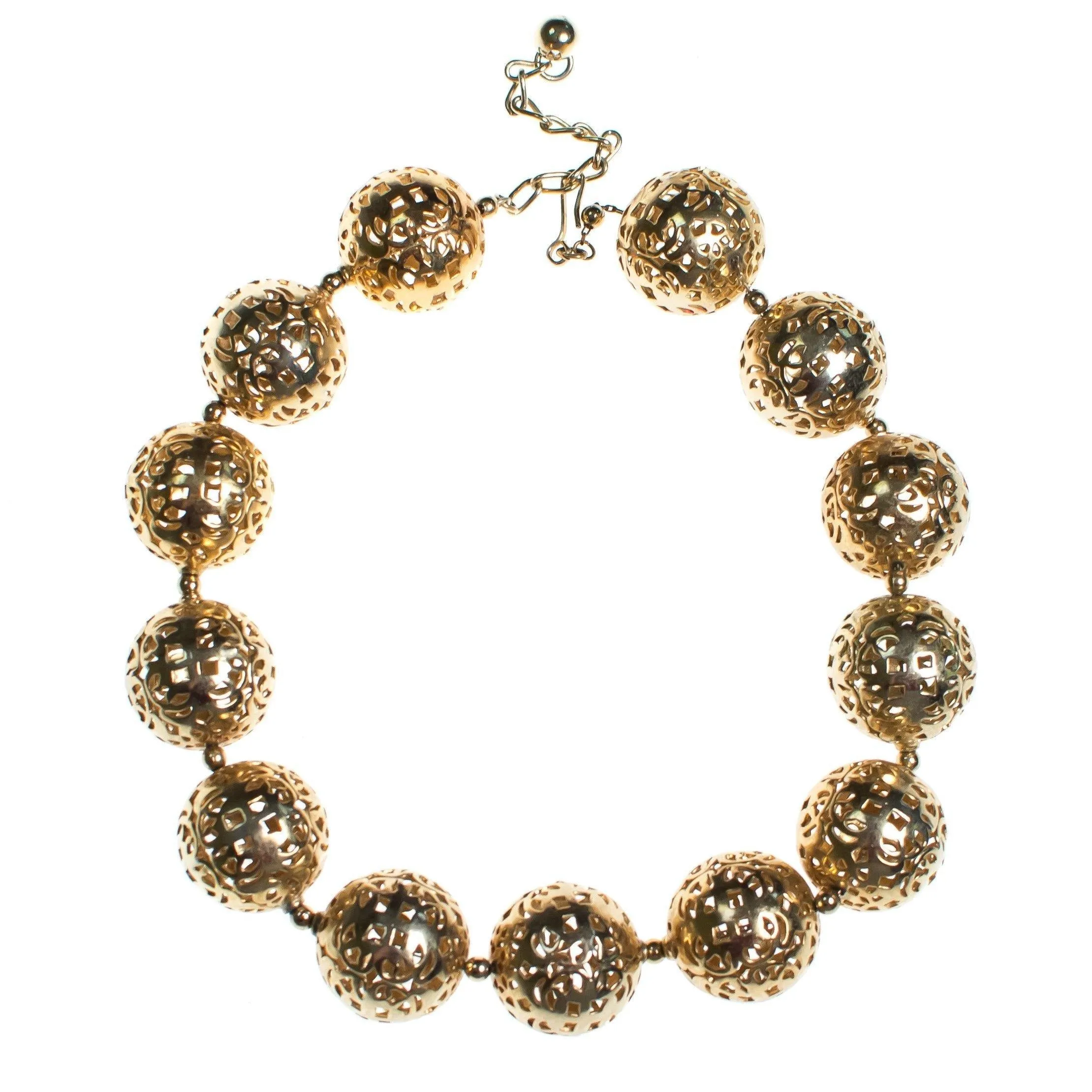 Vintage Napier Chunky Filigree Bead Necklace