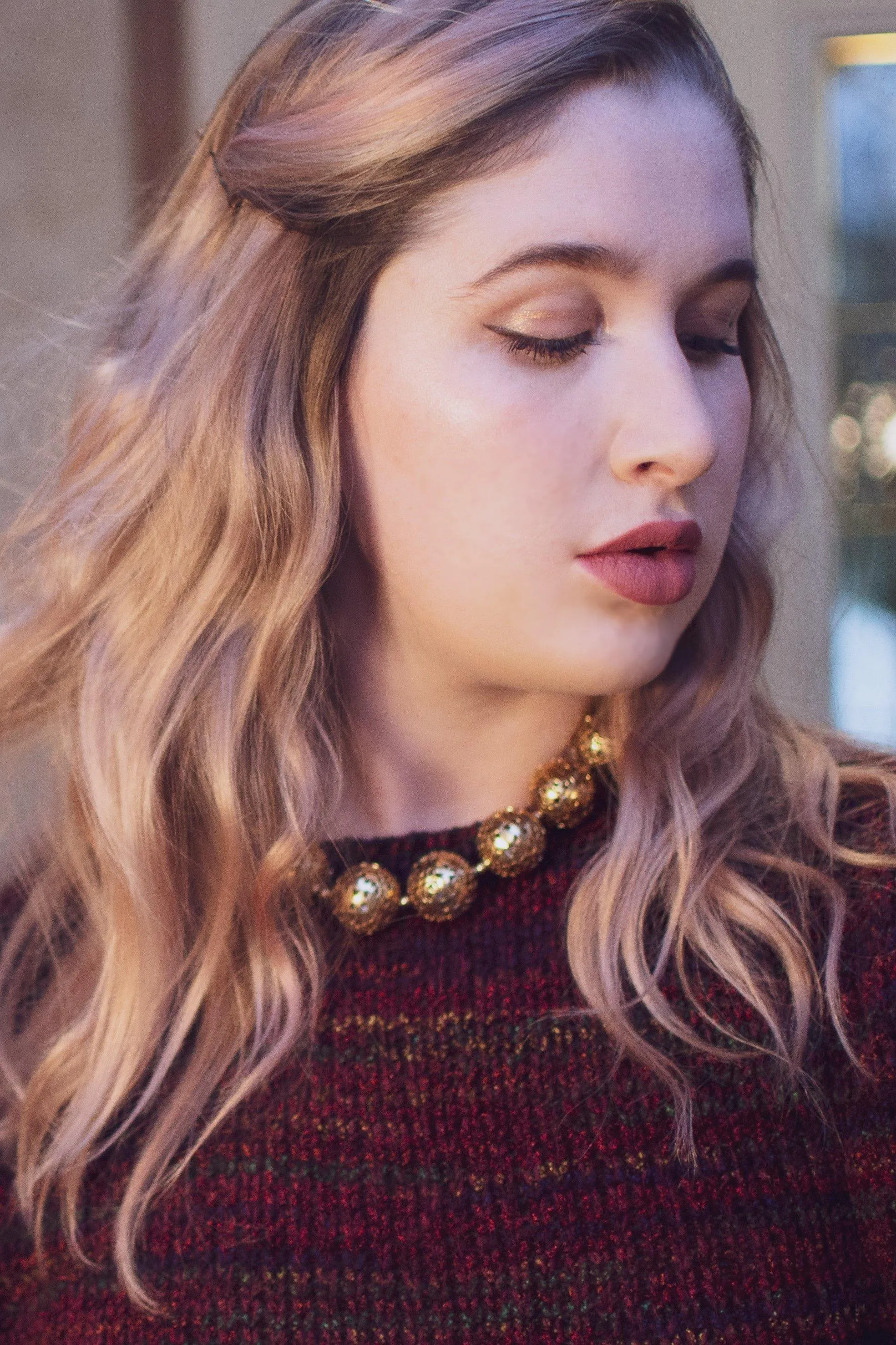 Vintage Napier Chunky Filigree Bead Necklace