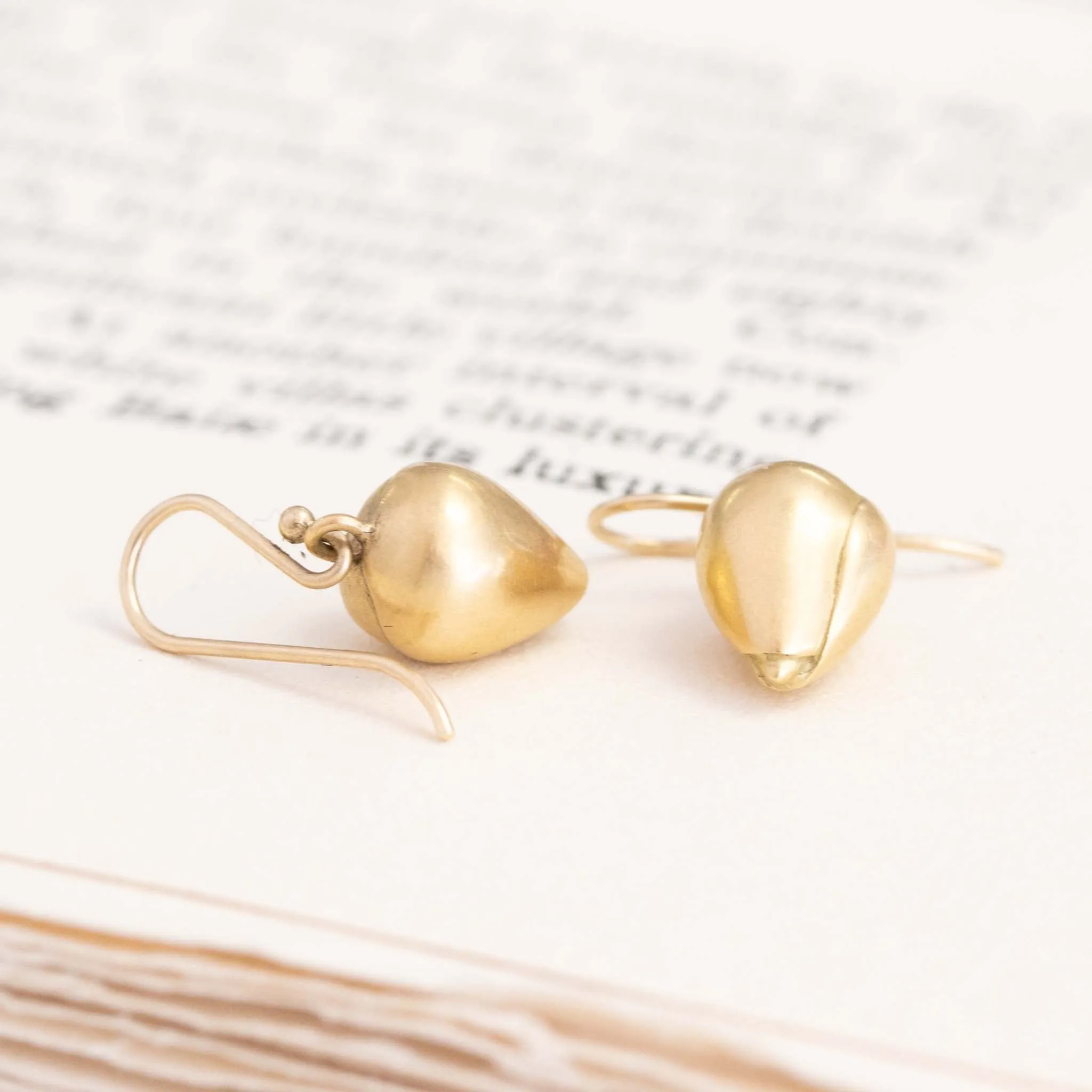 Vintage Rosebud Motif Drop Earrings