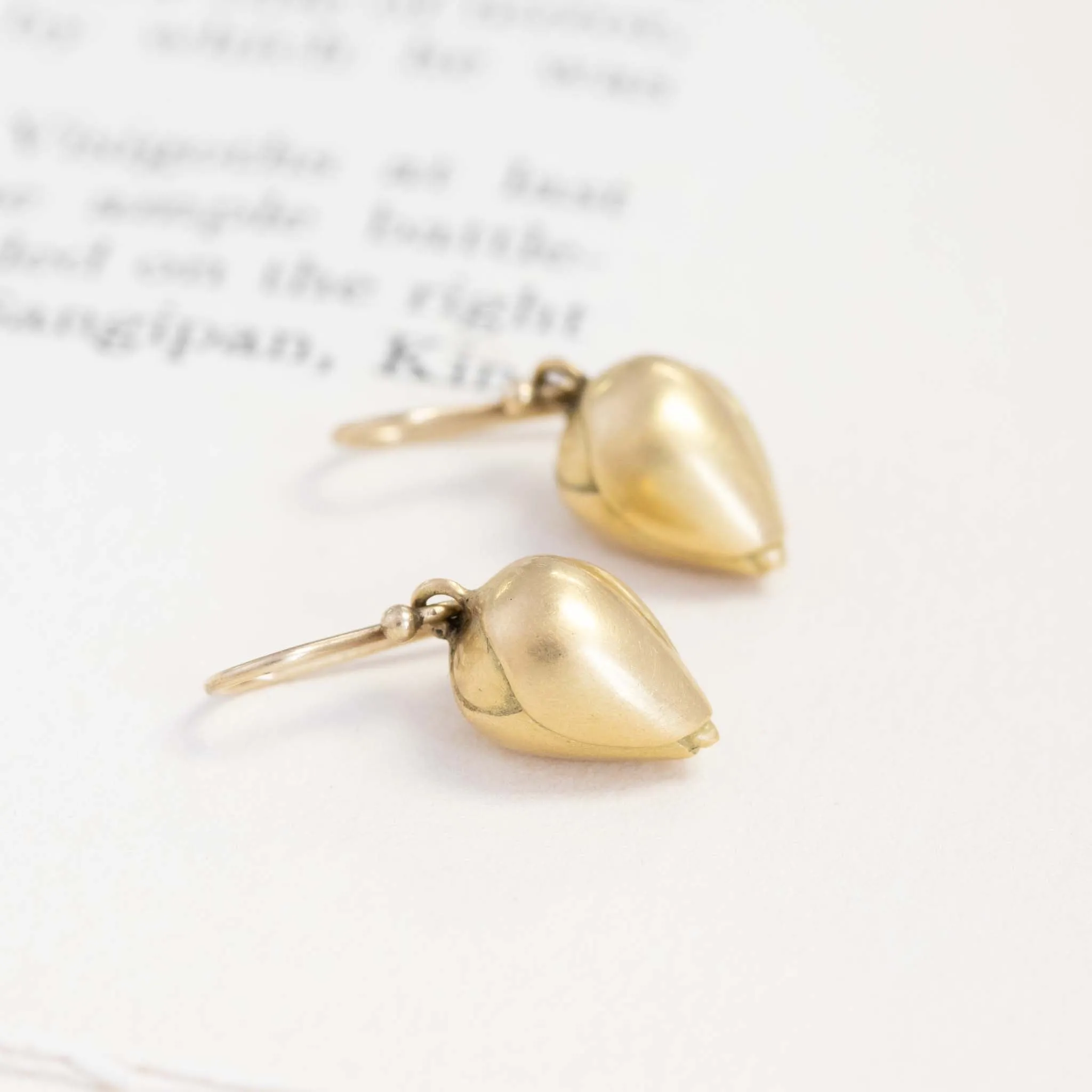 Vintage Rosebud Motif Drop Earrings
