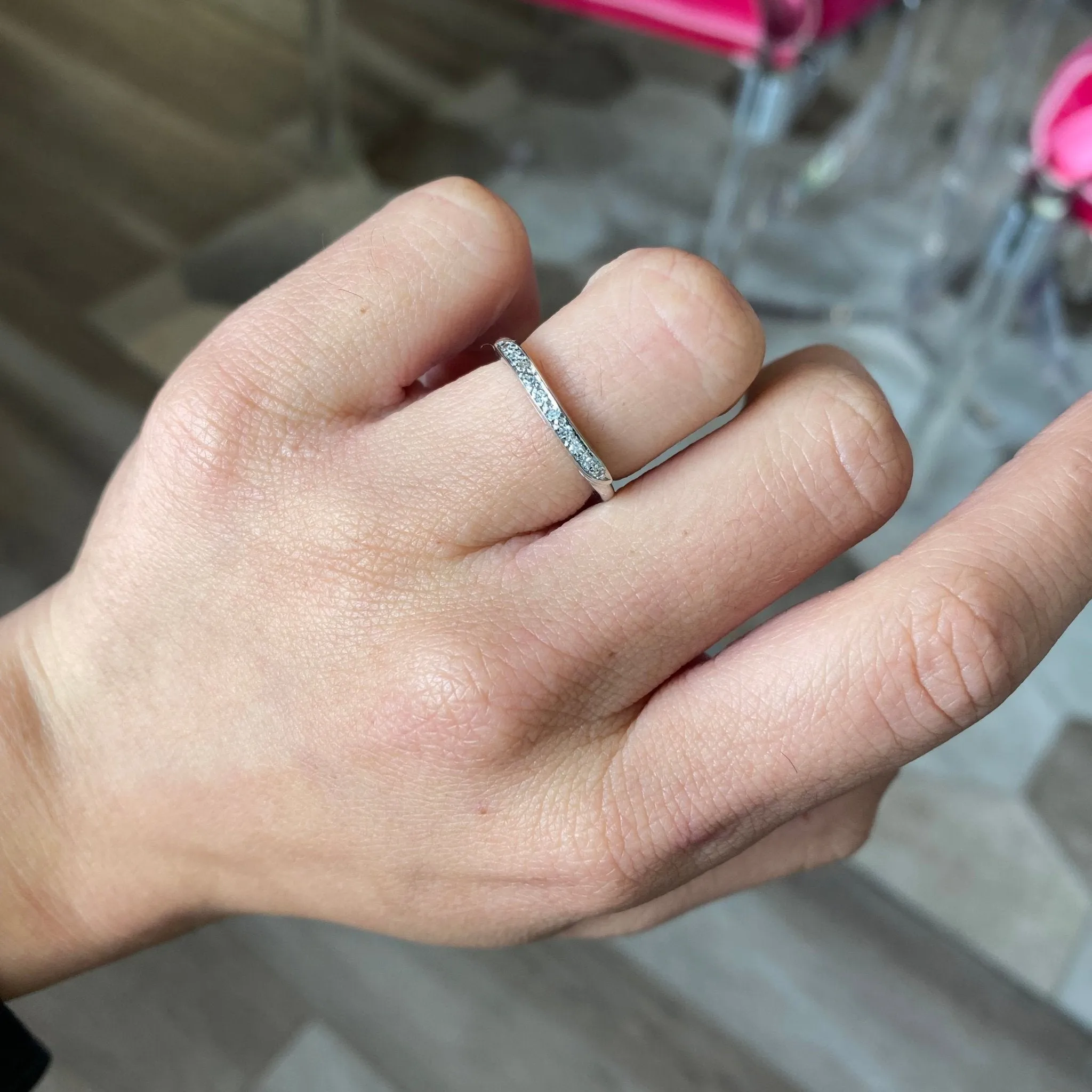 Vintage Single Cut Diamond Band