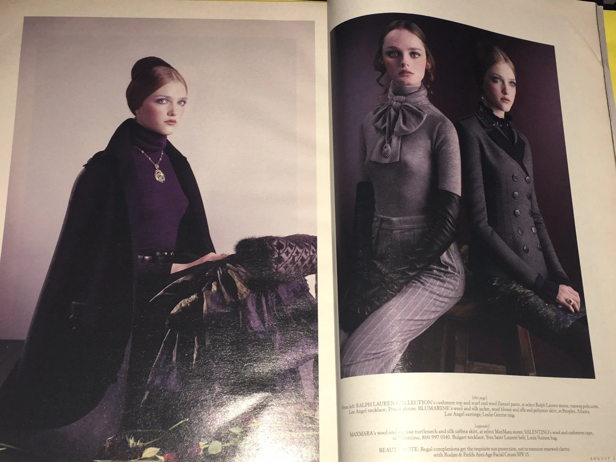 W Magazine August 2005 KATIE HOLMES Vlada Roslyakova LISA CANT Amy Finlayson
