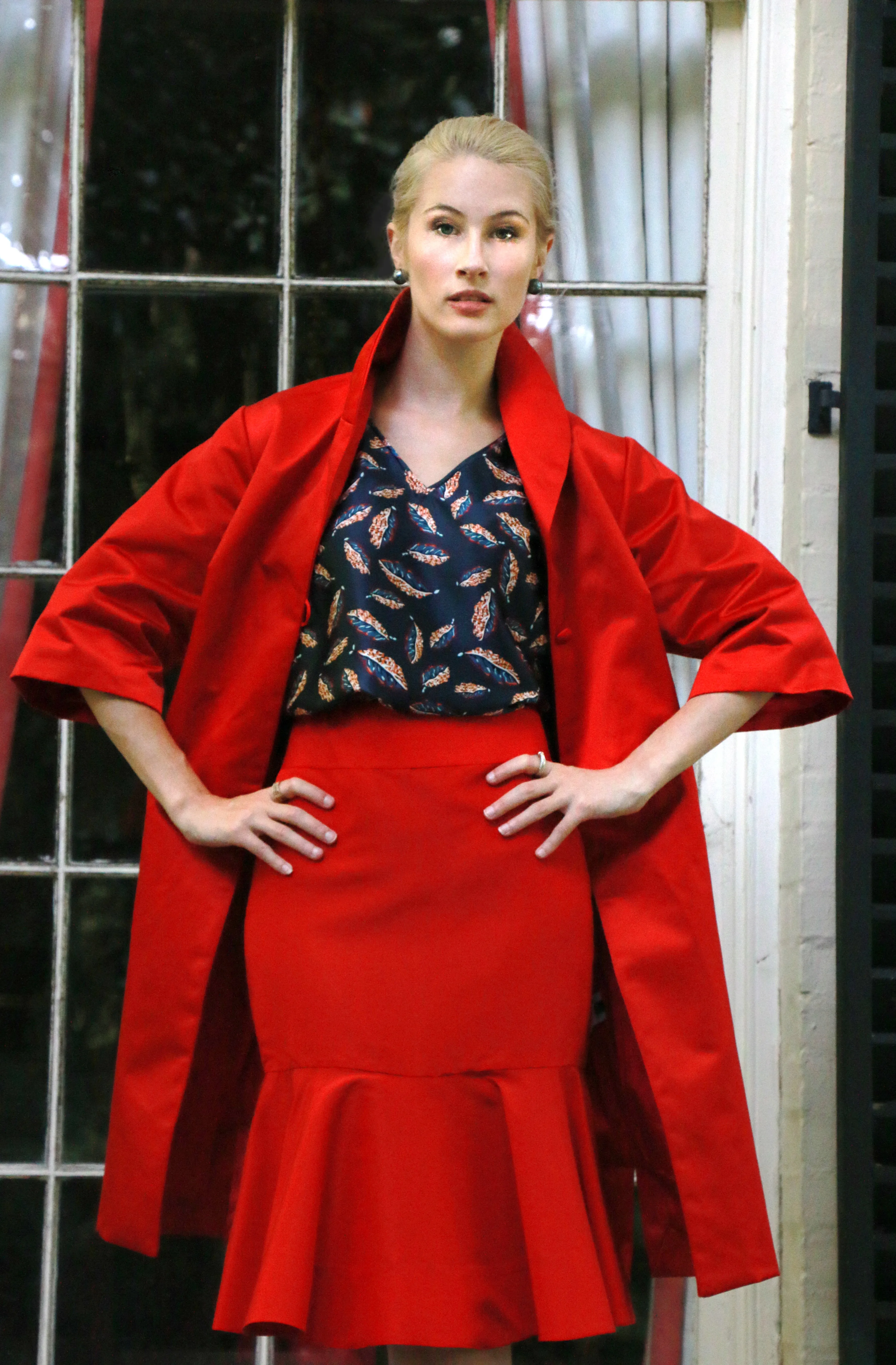 Wallis Opera Coat in Silk Sateen