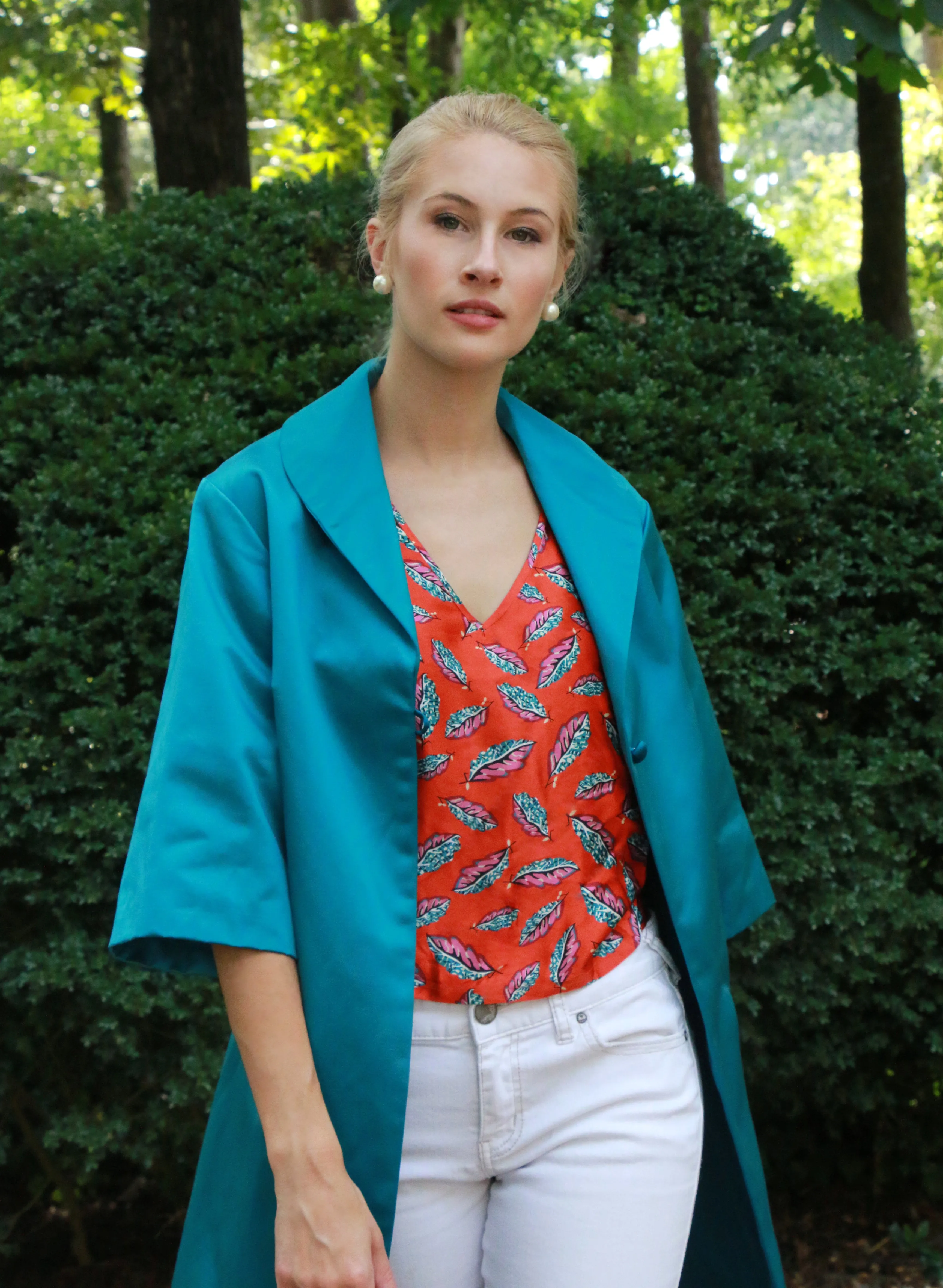 Wallis Opera Coat in Silk Sateen