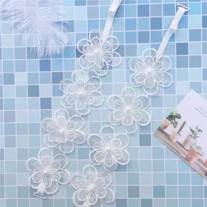 White Lace Big Flower Bra Strap