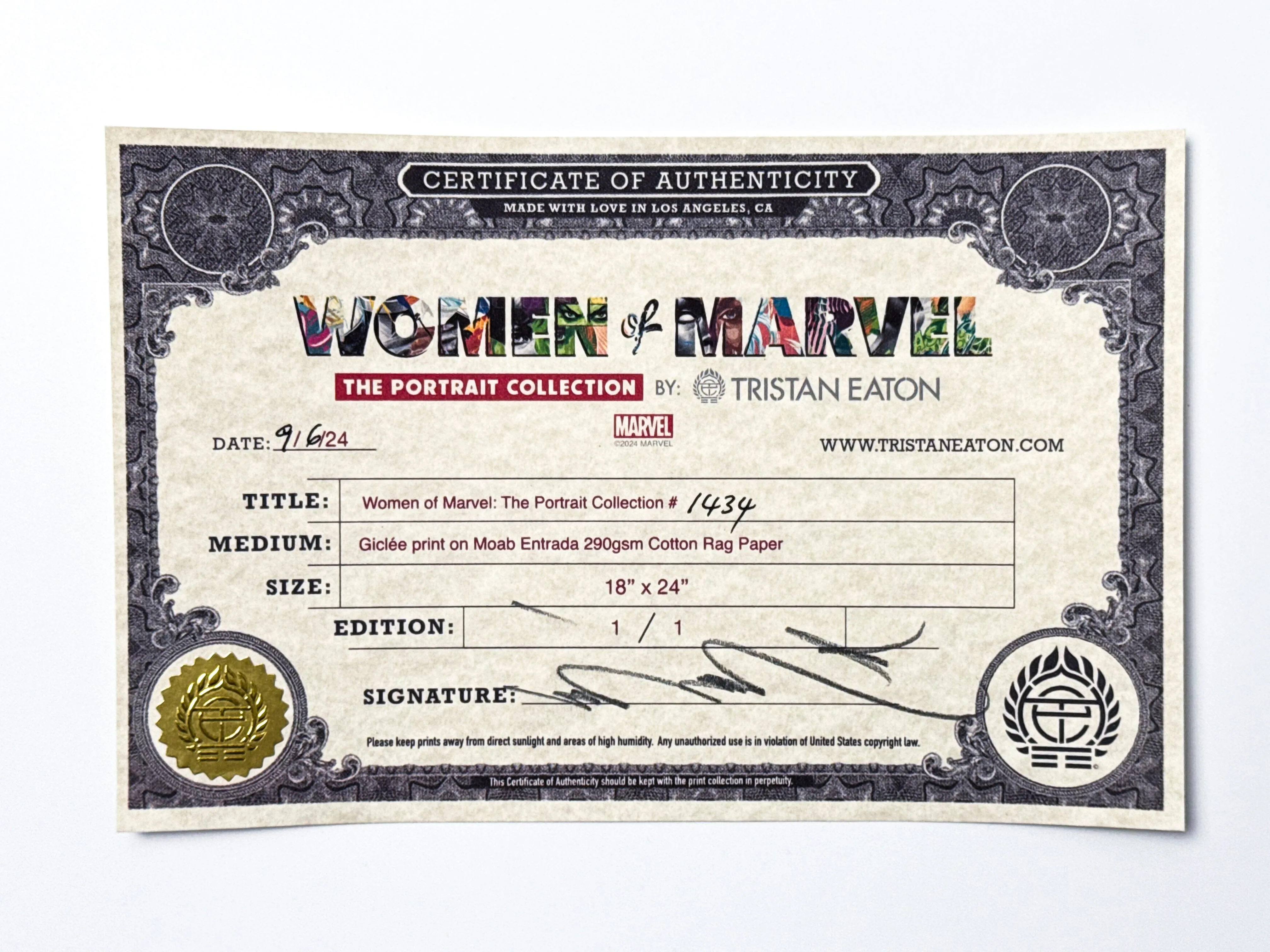 Women of Marvel: The Portrait Collection #1434