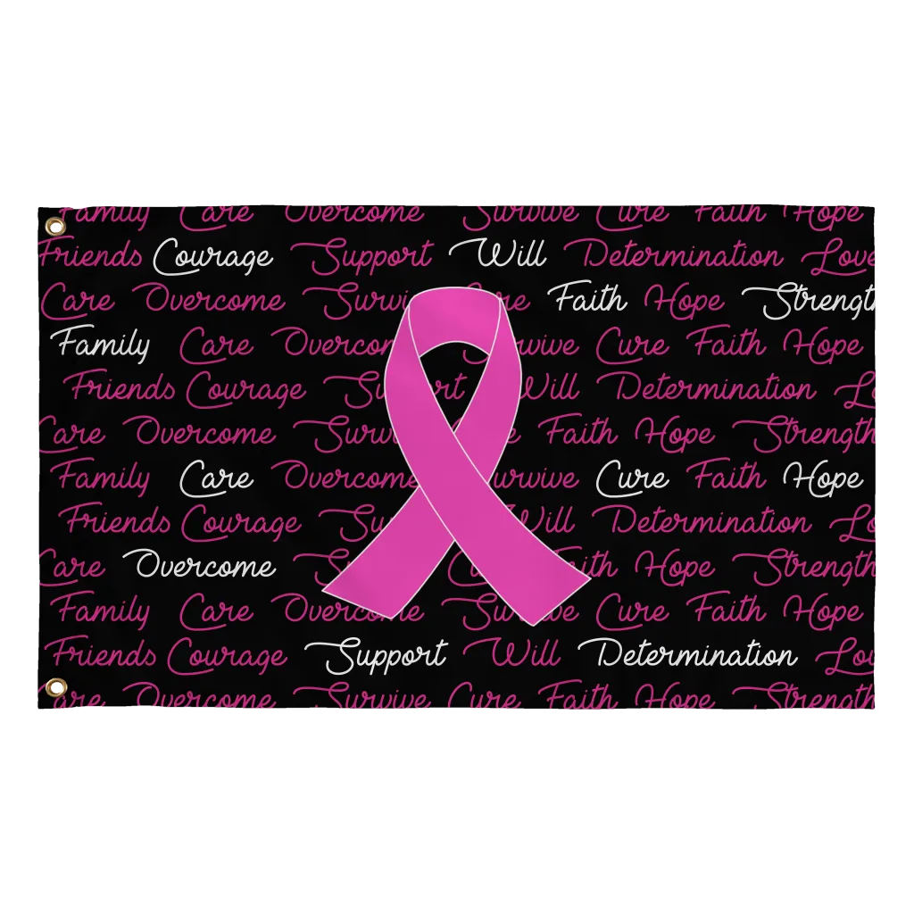 Words of Hope Pink Ribbon Flag