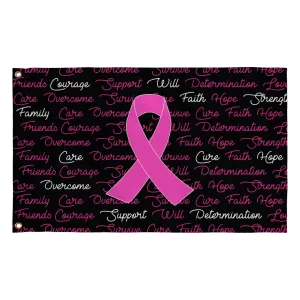 Words of Hope Pink Ribbon Flag