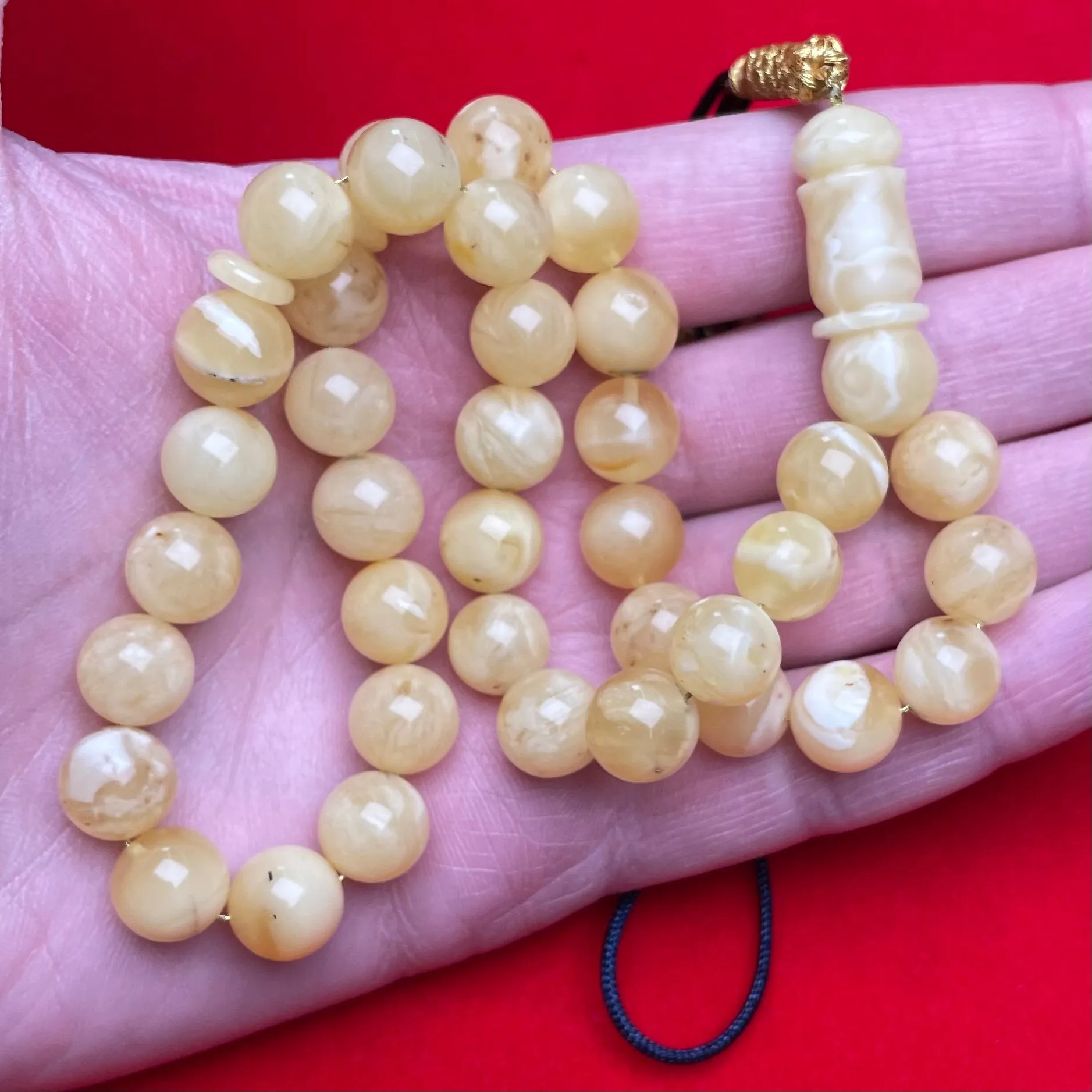 YELLOW/WHITE AMBER MISBAHA 10,3mm 25,5g