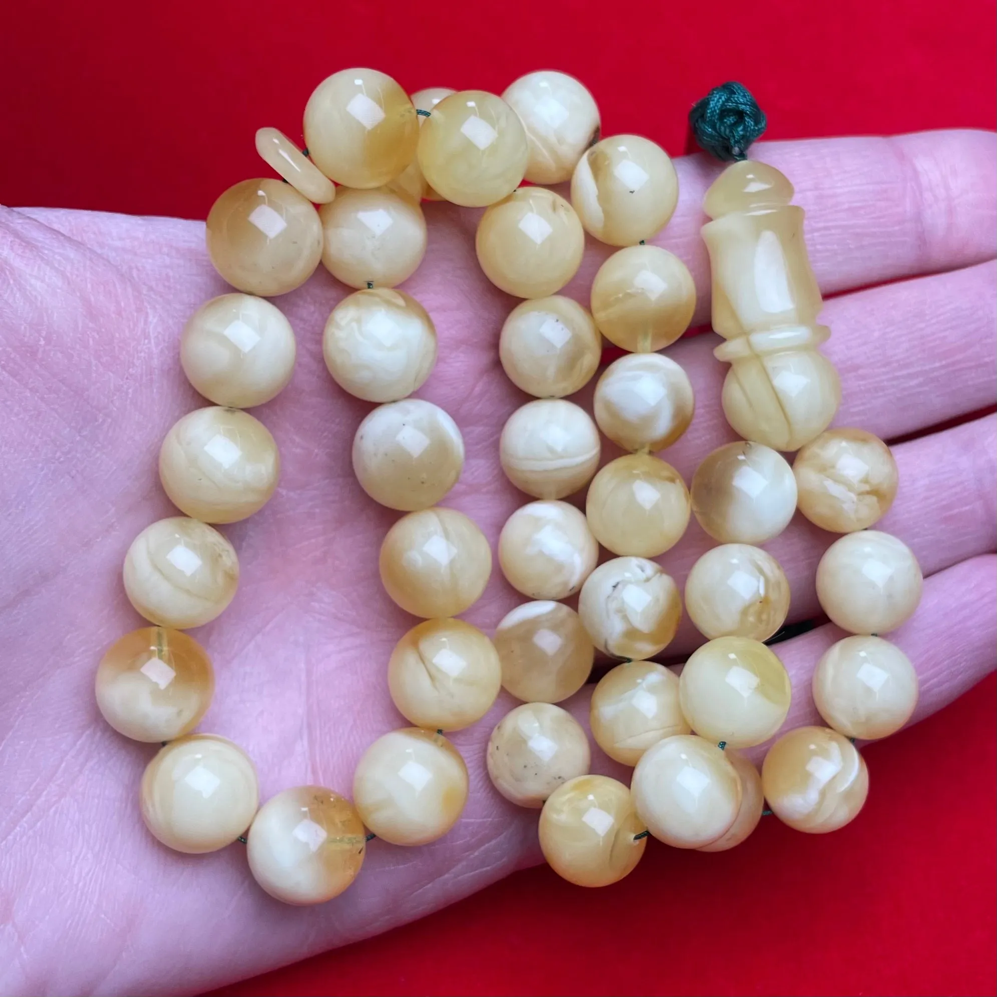 YELLOW/WHITE AMBER MISBAHA 11,6mm 37,4g
