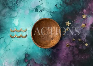 Zodiac Digital Background: Aquarius (Jan 20th - Feb 18th)