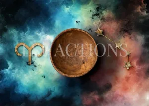 Zodiac Digital Background: Aries (March 21st - April 19th)