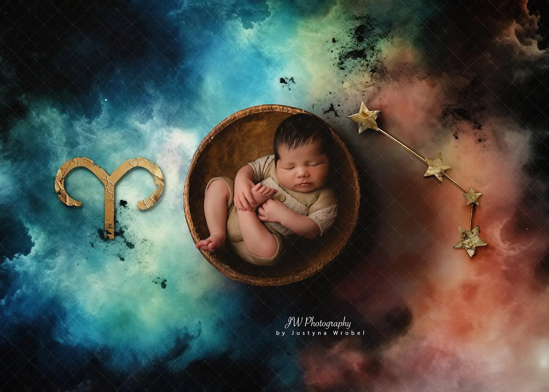 Zodiac Digital Background: Aries (March 21st - April 19th)
