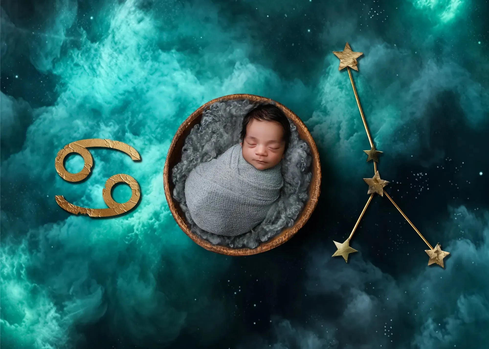 Zodiac Digital Background: Cancer (June 22nd - July 22nd)