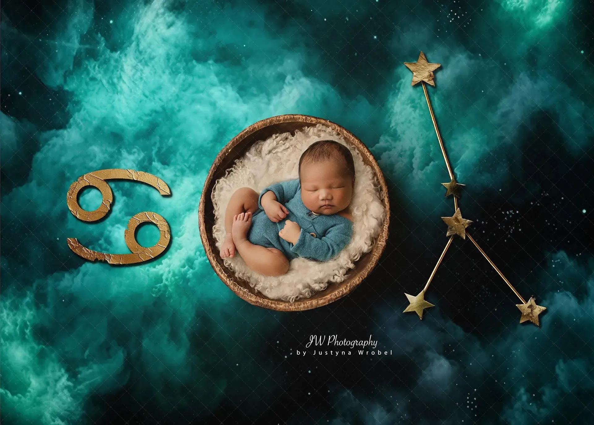 Zodiac Digital Background: Cancer (June 22nd - July 22nd)