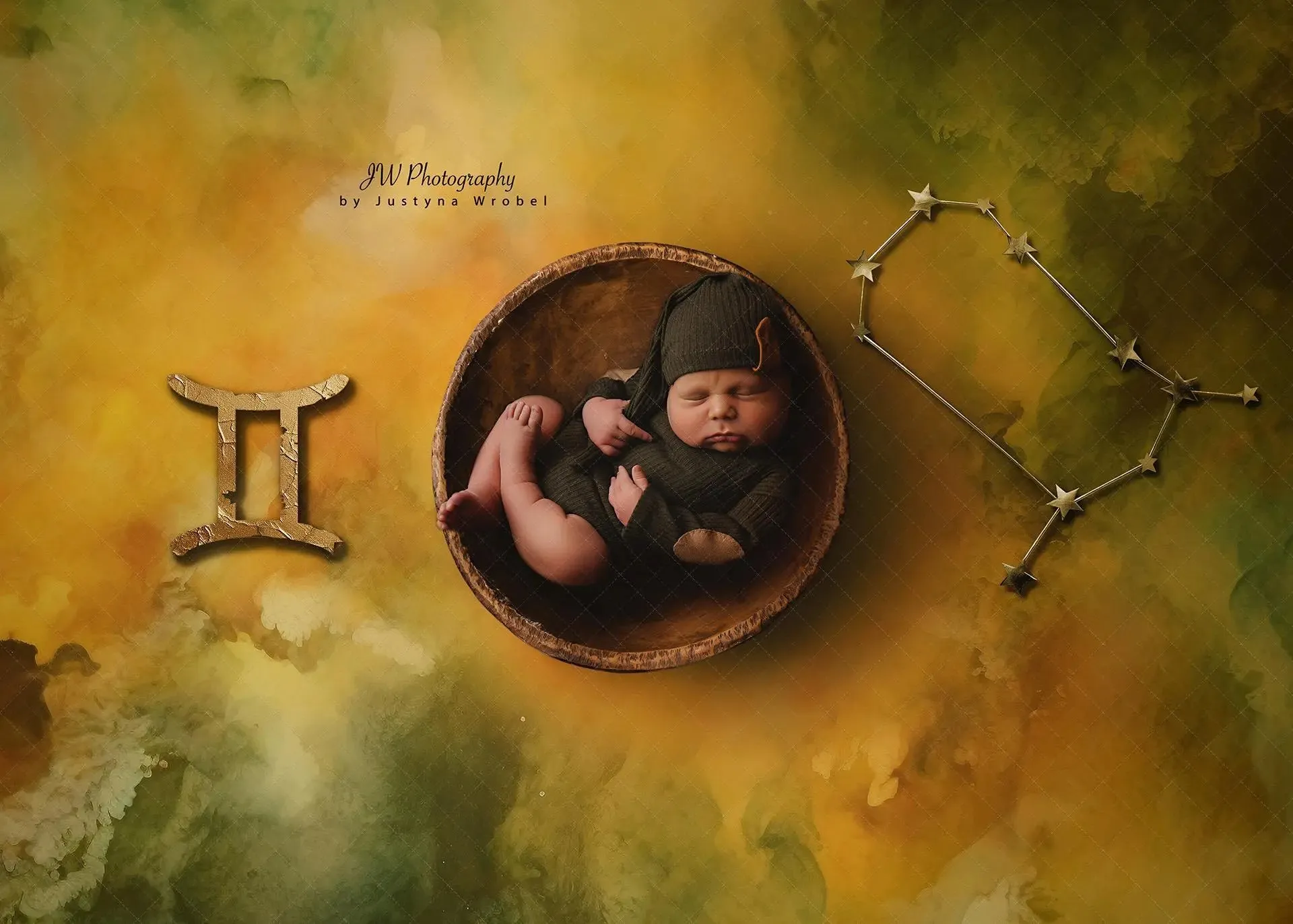 Zodiac Digital Background: Gemini (May 21st - June 21st)