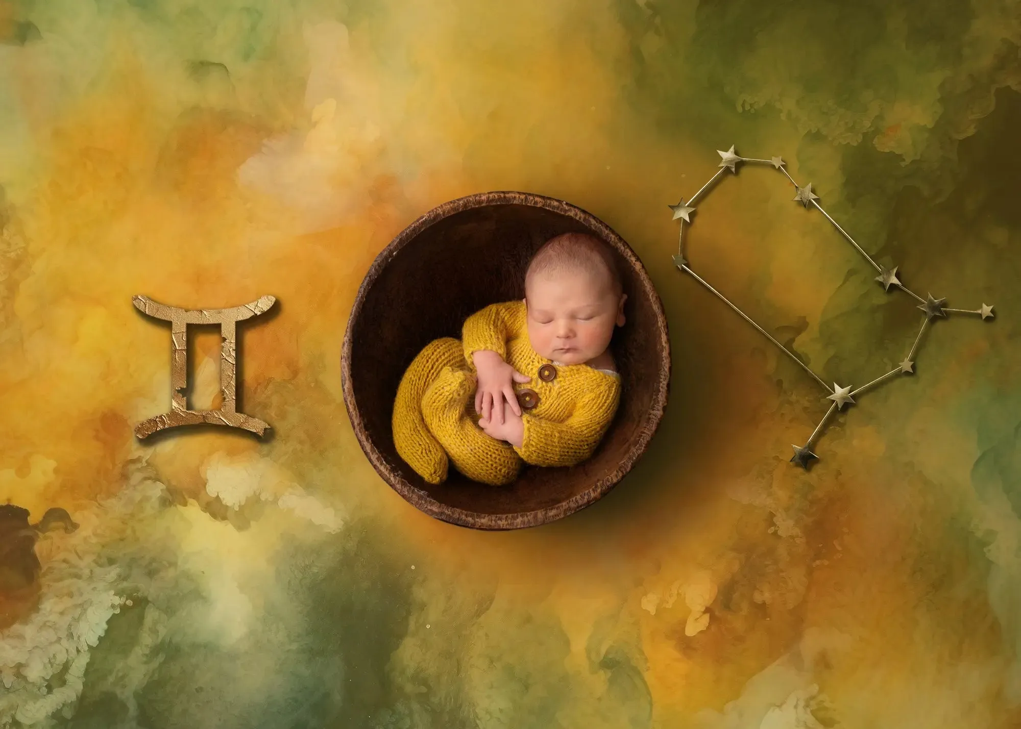 Zodiac Digital Background: Gemini (May 21st - June 21st)