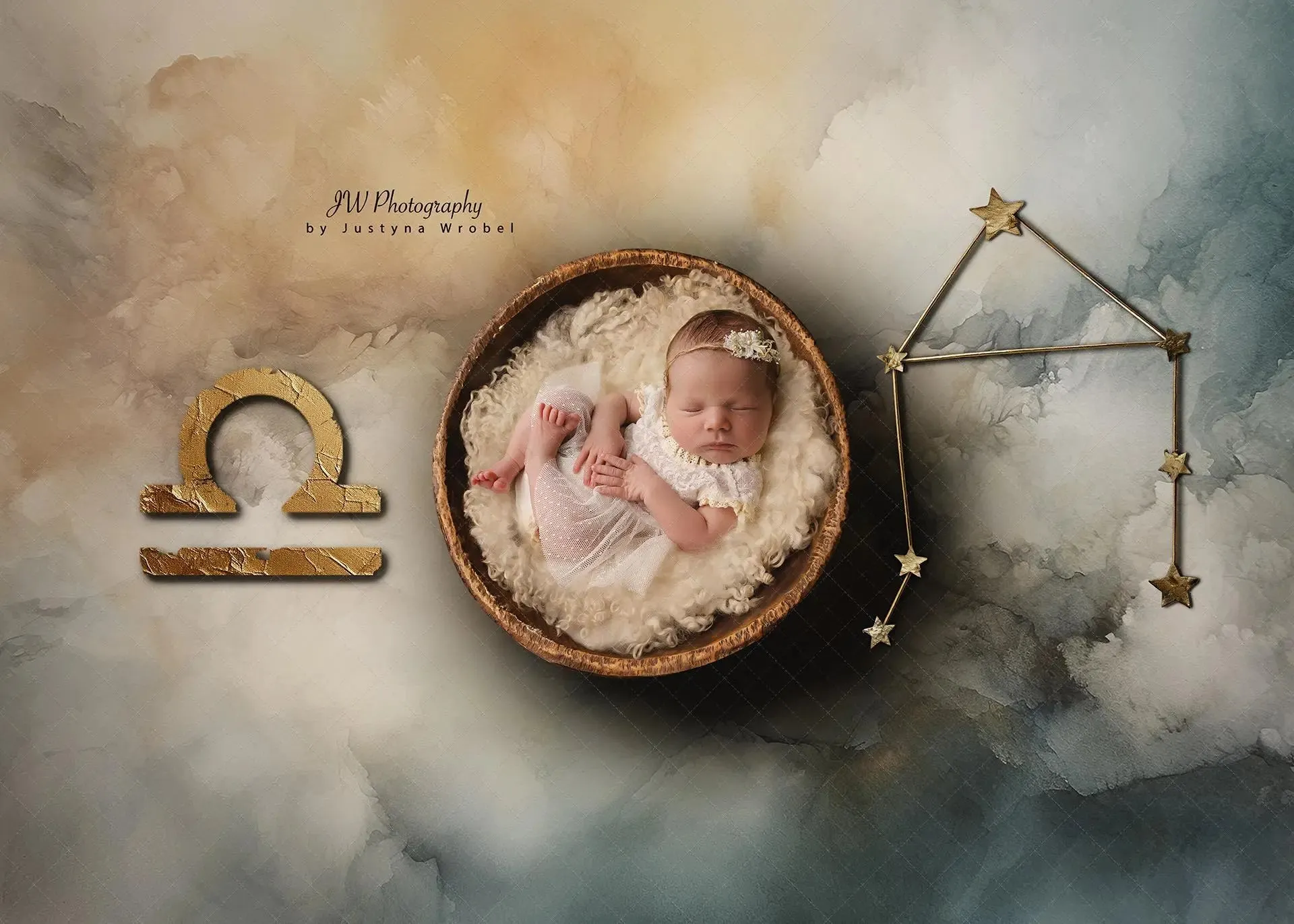Zodiac Digital Background: Libra (Sep 23rd - Oct 22nd)