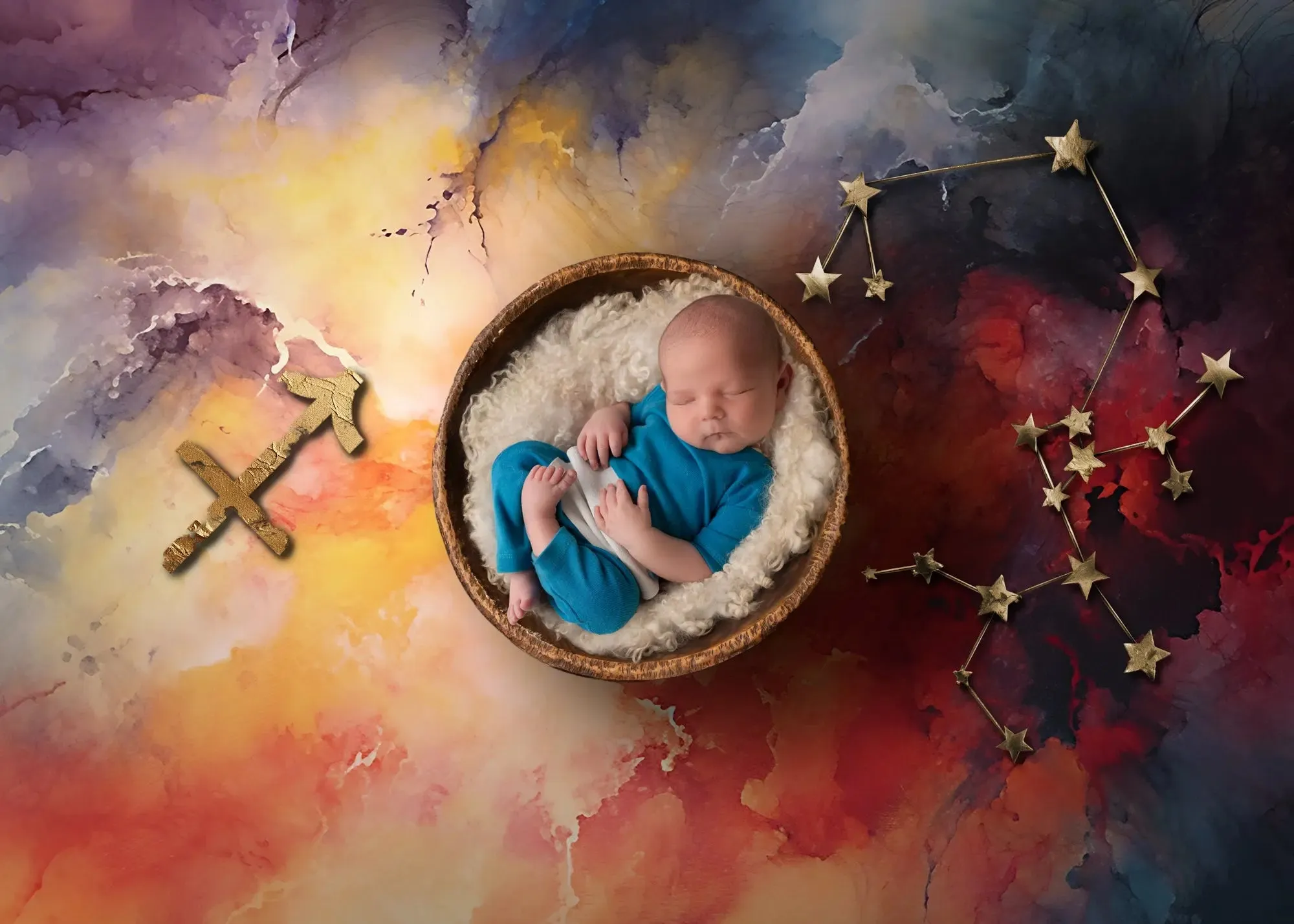 Zodiac Digital Background: Sagittarius (Nov 22nd - Dec 21st)