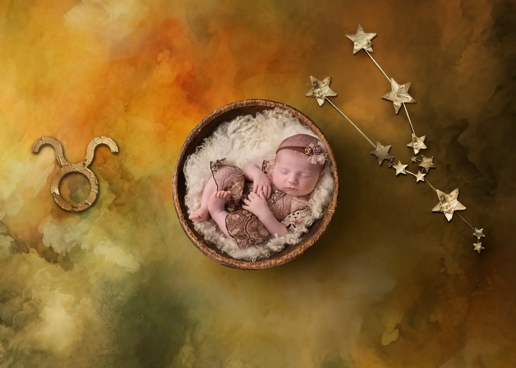 Zodiac Digital Background: Taurus (April 20th - May 20th)